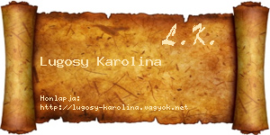 Lugosy Karolina névjegykártya
